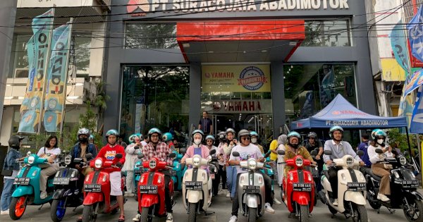 Peringati Hari Sumpah Pemuda, PT SJAM Touring Bareng Puluhan Anak Muda dengan Fazzio