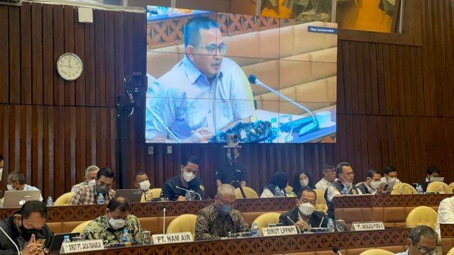 Anggota Komisi V DPR RI, Muhammad Fauzi saat Rapat Dengar Pendapat dengan pihak Kemenhub, KNKT dan PT Sriwijaya Air, Kamis (3/11/2022). (Foto: Istimewa)