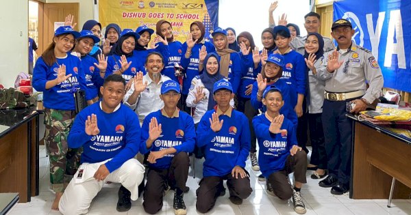 Libatkan 100 Siswa, Yamaha dan Dishub Makassar Beri Pemahaman Keselamatan Berkendara