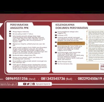 Ayo Daftar Jadi PPK!, KPU Parepare Buka Pendaftaran Hingga 20 November