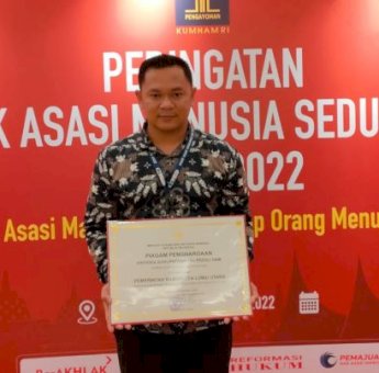 Peduli HAM, Kemenkumham RI Beri Penghargaan Untuk Pemda Luwu Utara