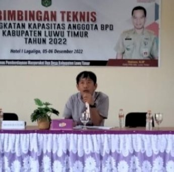 Anggota DPRD Luwu Timur Jadi Pemateri di Bimtek Peningkatan Kapasitas BPD