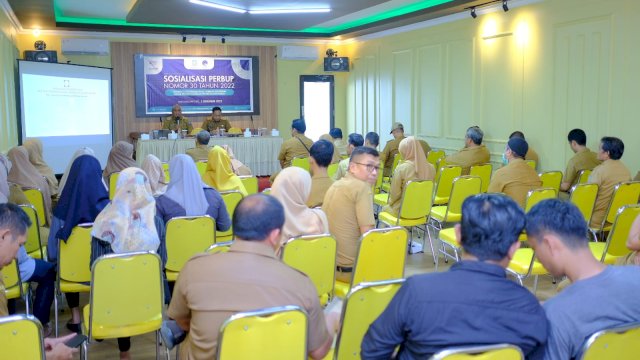 Diskominfo Kabupaten Soppeng mensosialisasikan peraturan Bupati nomor 30 tahun 2022 tentang Sistem Pemerintahan Berbasis Elektronik (SPBE) dalam penyelenggaraan Pemerintahan Daerah.