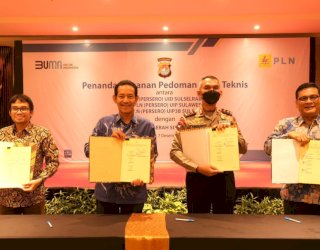 Perkuat Sinergitas, PLN Teken Pedoman Kerja Teknis bersama Polda Sulbar
