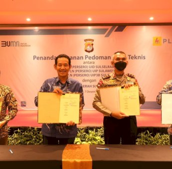 Perkuat Sinergitas, PLN Teken Pedoman Kerja Teknis bersama Polda Sulbar