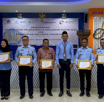 4 UPT Lingkup Kemenkumham Sulsel Terima Penghargaan KPPN Parepare