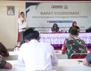 Bawaslu Lutim Samakan Persepsi Penegakan Hukum Pidana Pemilu Bersama Mitra Strategis