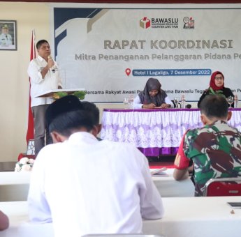 Bawaslu Lutim Samakan Persepsi Penegakan Hukum Pidana Pemilu Bersama Mitra Strategis