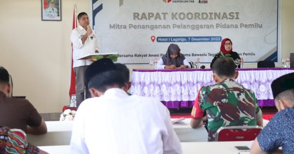 Bawaslu Lutim Samakan Persepsi Penegakan Hukum Pidana Pemilu Bersama Mitra Strategis