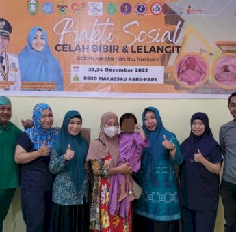 Peringati Hari Ibu, PKK Parepare Kolaborasi RSUD Andi Makkasau Gelar Baksos Operasi Bibir Sumbing Gratis