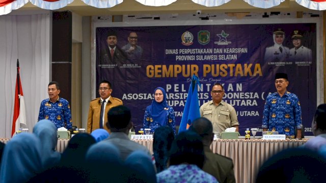 Pembukaan pelantikan dan pengukuhan pengurus Asosiasi Arsiparis Indonesia (AAI) Cabang Kabupaten Luwu Utara periode 2022-2025. Senin (19/12/2022).FOTO/PROTOKOL LUWU UTARA