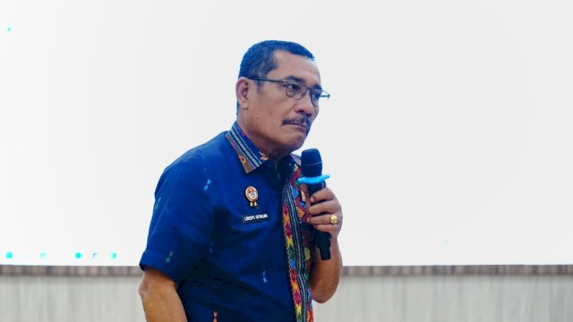 Kakanwil Kemenkumham Sulsel Liberti Sitinjak saat memberikan keterangan di Kantor Wilayah Kemenkumham Sulsel, Sabtu (07/01). (Dok. Humas Kanwil Kemenkumham Sulsel)
