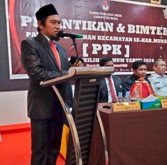 Lantik 450 Anggota PPS, Ketua KPU Muna: Bekerja Sesuai Dengan Tupoksi