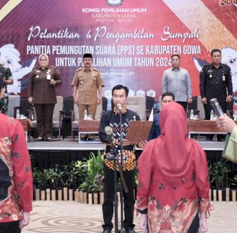 501 Anggota PPS KPU Gowa Dilantik, Diminta Bantu Sukseskan Pemilu 2024