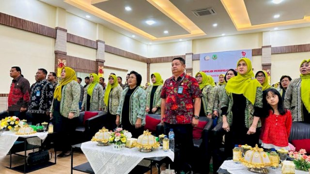 Anggota PIPAS Sulawesi Selatan saat menghadiri puncak peringatan HUT PIPAS ke-19 Tahun secara daring di Aula Kanwil Kemenkumham Sulsel, kemarin. (Dok. Humas Kanwil Kemenkumham Sulsel)