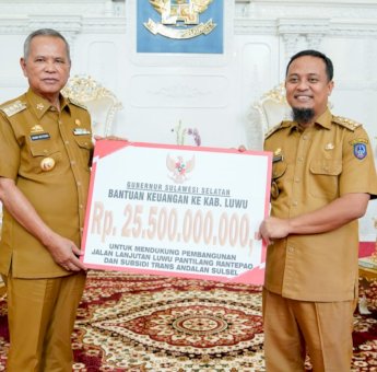 Kembali Dapat Kucuran Bantuan Keuangan, Bupati Luwu: Terima Kasih Pak Gubernur