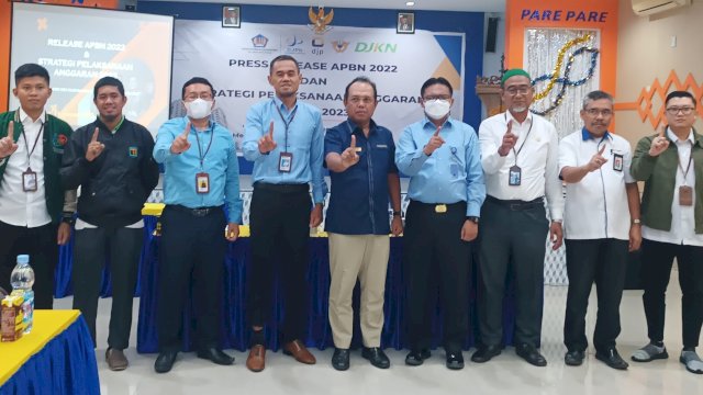 Ket : Kegiatan Realisasi APBN 2022 dan Strategi Pelaksanaan Anggaran 2023, di Aula Kantor KPPN. (Foto : Mulyadi Ma'ruf / Republiknews.co.di)