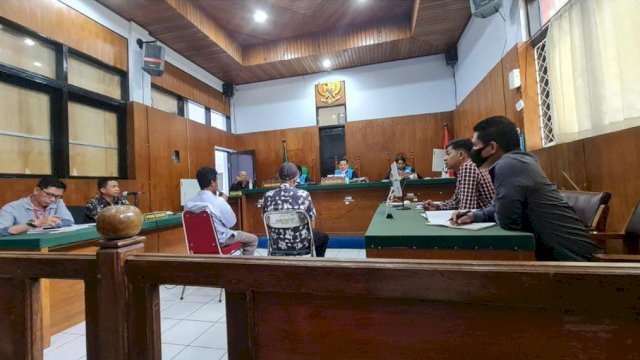 Jaksa Pengacara Negara (JPN) Kejari Sinjai saat Mengikuti Hasil Putusan Sengketa Pilkades Aska di PTUN Makassar. (ist)