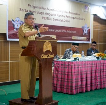 Hadiri Pelantikan PPS, Wali Kota Parepare Taufan Pawe Pesankan Jaga Integritas