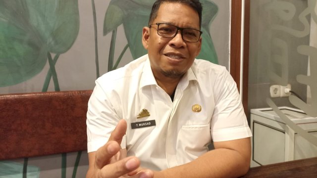 Kepala Dinas Pendidikan Kabupaten Gowa Taufiq Mursad saat diwawancarai, belum lama ini. (Chaerani/Republiknews.co.id)