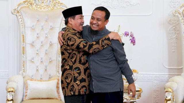 Gubernur Sulsel Andi Sudirman Sulaiman, bersama Bupati Sidrap Dolla Mando, di Rumah Jabatan Gubernur, Jumat (03/02/2023). (Istimewa)