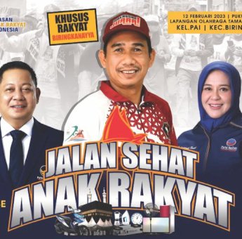 Hadiah Utamanya Umroh dan Motor, Pendaftar Jalan Sehat Anak Rakyat di Biringkanaya Capai 20 Ribu