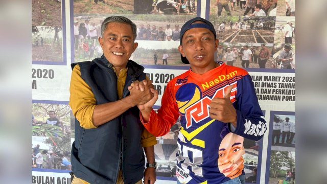 Sekretaris DPW NasDem Sulsel, Syaharuddin Alrif (kanan) bersama Baso Syamsu Risal. (Foto: Istimewa)