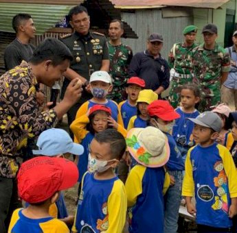 Paguyuban Peternak Ayam Kampung Banua Berikan Pelatihan Anak PAUD Terpadu Alam di Rindam VI/Mulawarman
