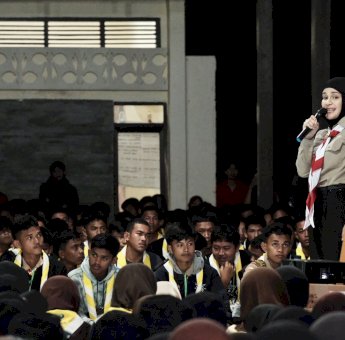 Priska Adnan Bagi Tips Jadi Leadership dalam Organisasi ke Peserta Raimuna Cabang Gowa