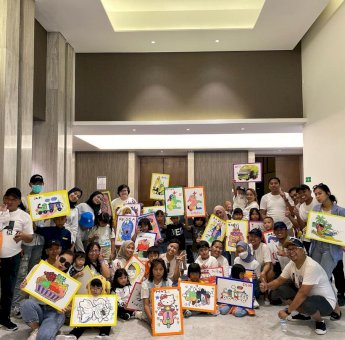 Masyarakat Antusias Ramaikan Art Festival Novotel Makassar, Puluhan Anak Ikut Lomba Mewarnai