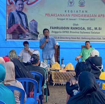 Fahruddin Rangga Gelar Pengawasan Pelaksanaan APBD Sulsel di Galesong Utara