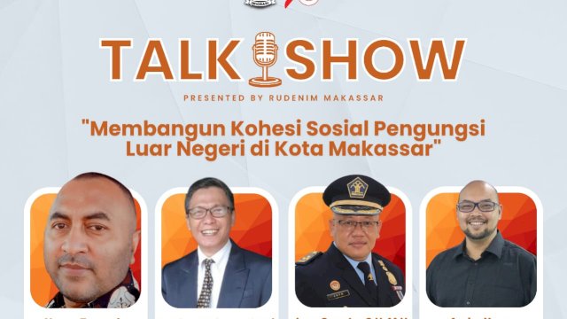 Kanwil Kemenkumham Sulsel menggelar dialog Talkshow "Membangun Kohesi Sosial Pengungsi Luar Negeri di Kota Makassar" ini berlangsung di Gedung Mulo, Jalan Jendral Sudirman, Selasa (07/02). (Dok. Humas Kanwil Kemenkumham Sulsel)