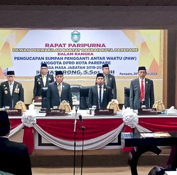 DPRD Parepare Gelar Paripurna Pengucapan Sumpah PAW
