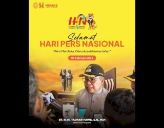 Wali Kota Parepare Taufan Pawe Sampaikan Ucapan Selamat Hari Pers Nasional