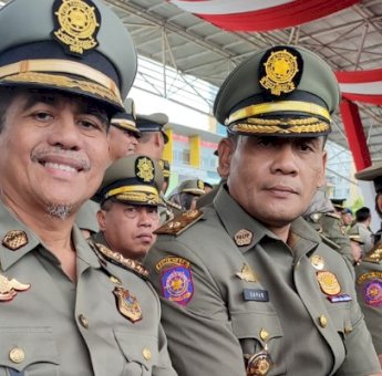Wabup Selayar Ikuti Upacara HUT Satpol-PP dan Satlinmas Tingkat Nasional di Makassar