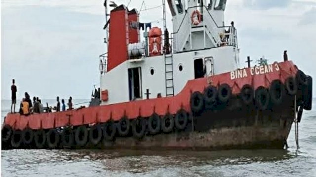 Cuaca Ekstrem dan Mesin Trouble, Paksa Tugboat Bina Ocean 3 Lepas Tongkang BVS 10