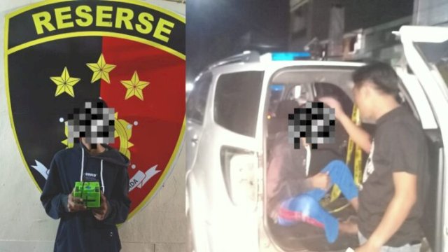 Pelaku Pencurian onderdil digelandang ke Polres Kepulauan Selayar. (Ist)