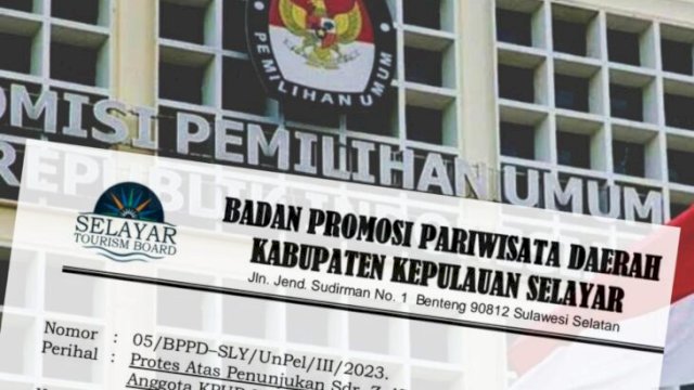 Surat BPPD Kabupaten Kepulauan Selayar yang ditujukan ke KPU RI atas bentuk protes penetapan Timsel. (Ist)