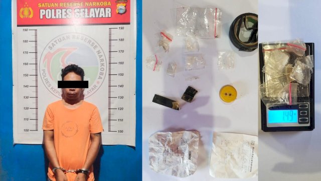Polisi Kembali Bekuk Pelaku Narkoba di Benteng Selayar