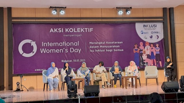 Sejumlah jurnalis dari berbagi platform dilibatkan dalam Talkshow Peringatan IWD yang digelar Yayasan BaKTI bekerjasama sejumlah organisasi jaringan, di Gedung Mulo Makassar, Jalan Jendral Sudirman, kemarin. (Dok. Yayasan BaKTI)