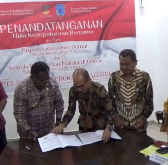 Asistensi Rehabilitasi Sosial, Bupati Asmat Papua Selatan Sambangi BRSLU di Gowa