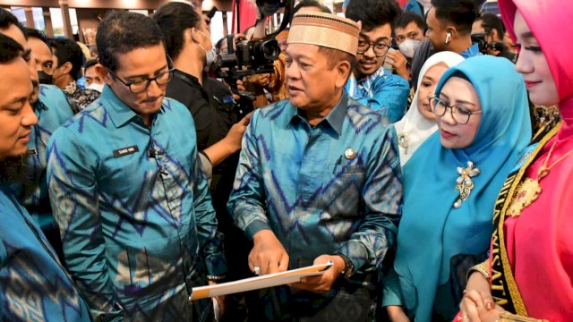 Bupati Soppeng, Andi Kaswadi Razak saat menghadiri pembukaan Inacraft 2023 di Jakarta Convention Center, Rabu (1/3/2023). (Foto: Istimewa)