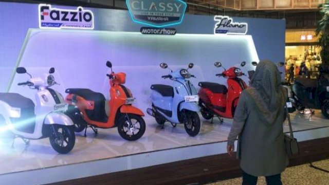 Sepeda motor Yamaha Grand Filano Hybrid Connected langsung diburu masyarakat di Kota Makassar. (Foto: Istimewa)