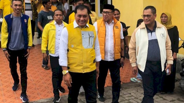 Wakil Ketua Umum DPP Partai Golkar, Nurdin Halid saat melakukan kunjungan di tiga daerah di Sulsel pada 26-28 Februari 2023. (Foto: Istimewa)