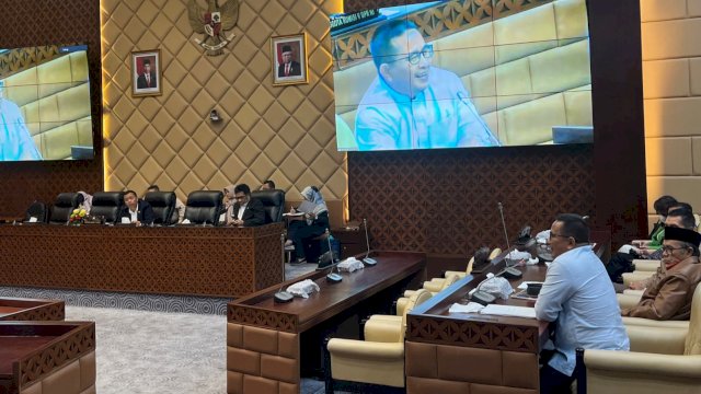 Anggota Komisi V DPR RI, Muhammad Fauzi saat RDP dengan Badan Pengatur Jalan Tol (BPJT) Kementerian PUPR di Senayan, Jakarta, Selasa (28/3/2023). (Foto: Istimewa)