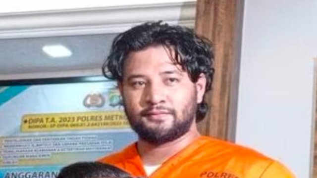 Ket : Artis Ammar Zoni di Polres Jakarta Selatan (Foto:Ist)
