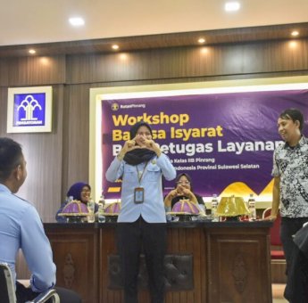 Tingkatkan Kualitas Layanan, Rutan Pinrang Gandeng Pusbisindo Sulsel Gelar Workshop Bahasa Isyarat