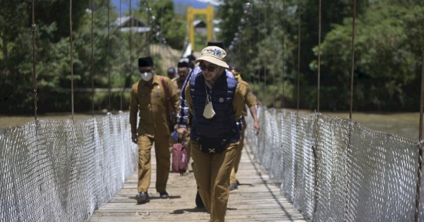 Pembangunan Jembatan Gantung Sungai Betue Rampung, IDP : Mari Sama Sama Kita Jaga