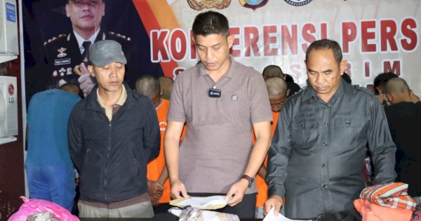 Timsus Respek Polres Gowa Bekuk 18 Pelaku Tawuran di Jalan Manggarupi