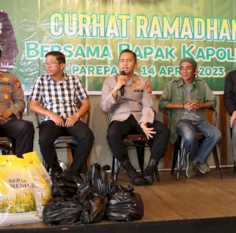 Usai Bagi-bagi Takjil, Lingkar Hijau Parepare Curhat Ramadan Bareng Kapolres